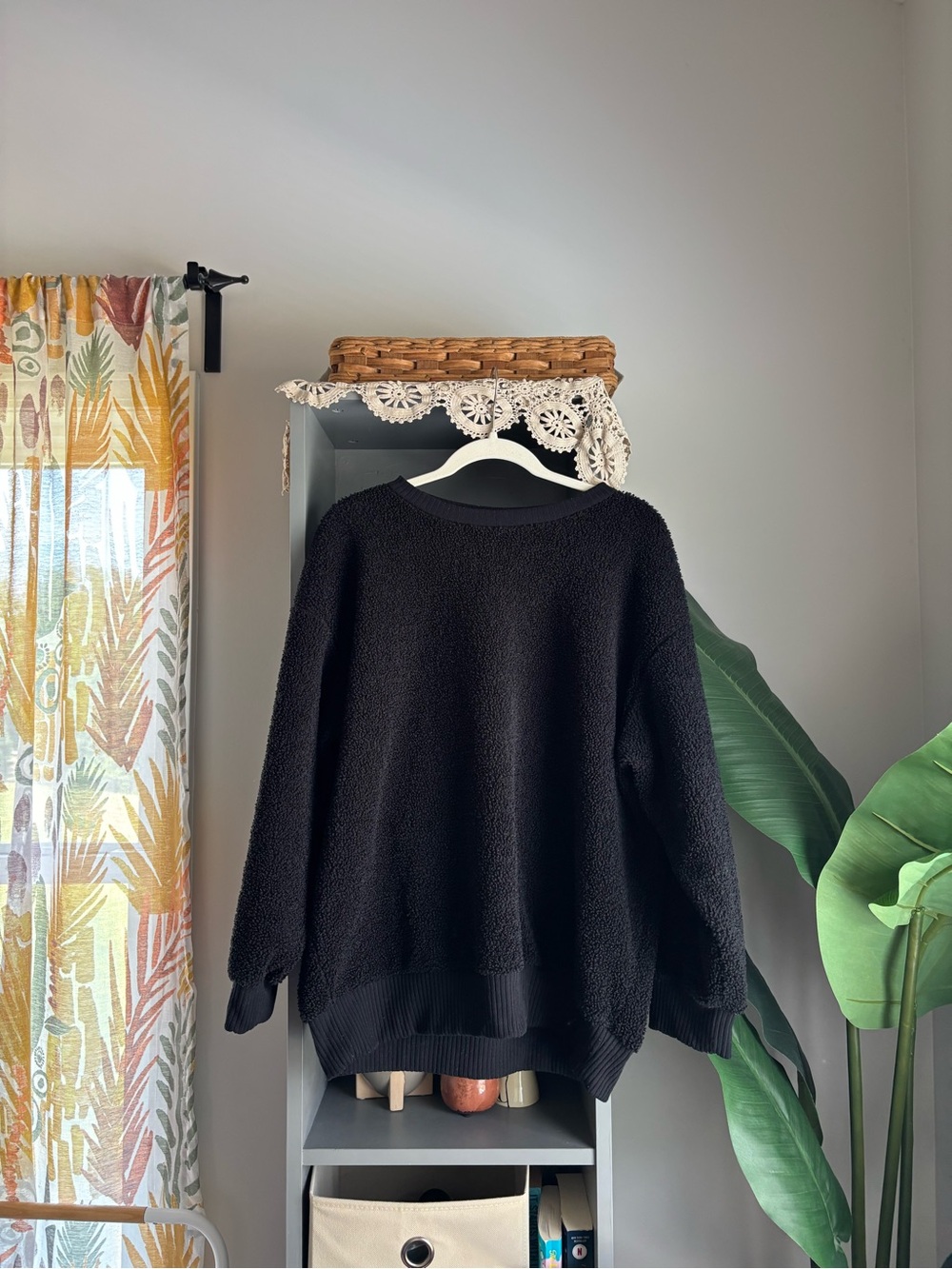 a new day shearling crewneck sweatshirt